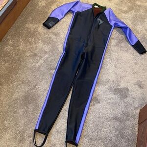 Black and Purple Full-Body Wetsuit